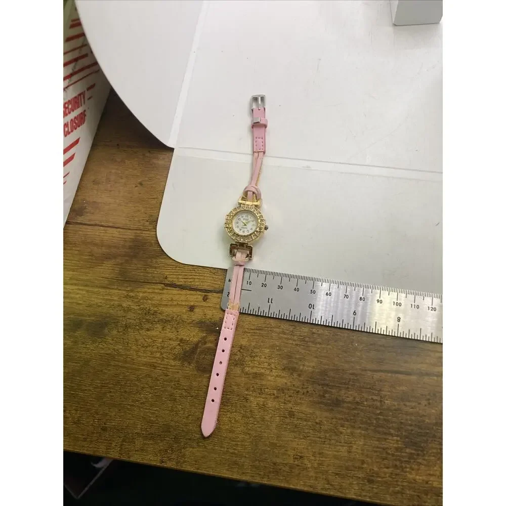 Vintage Womens Pink Gold Watch New Battery